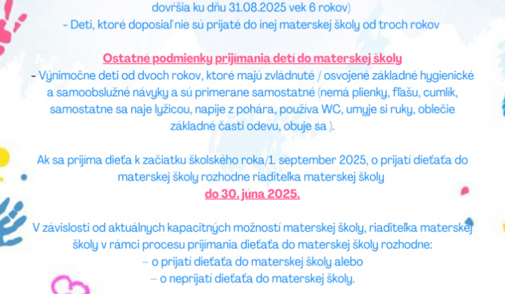2. fotografia fotogalérie Aktuality / Zápis do MŠ - foto