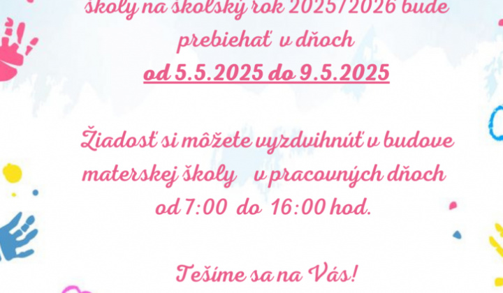 Fotka - Zápis do MŠ