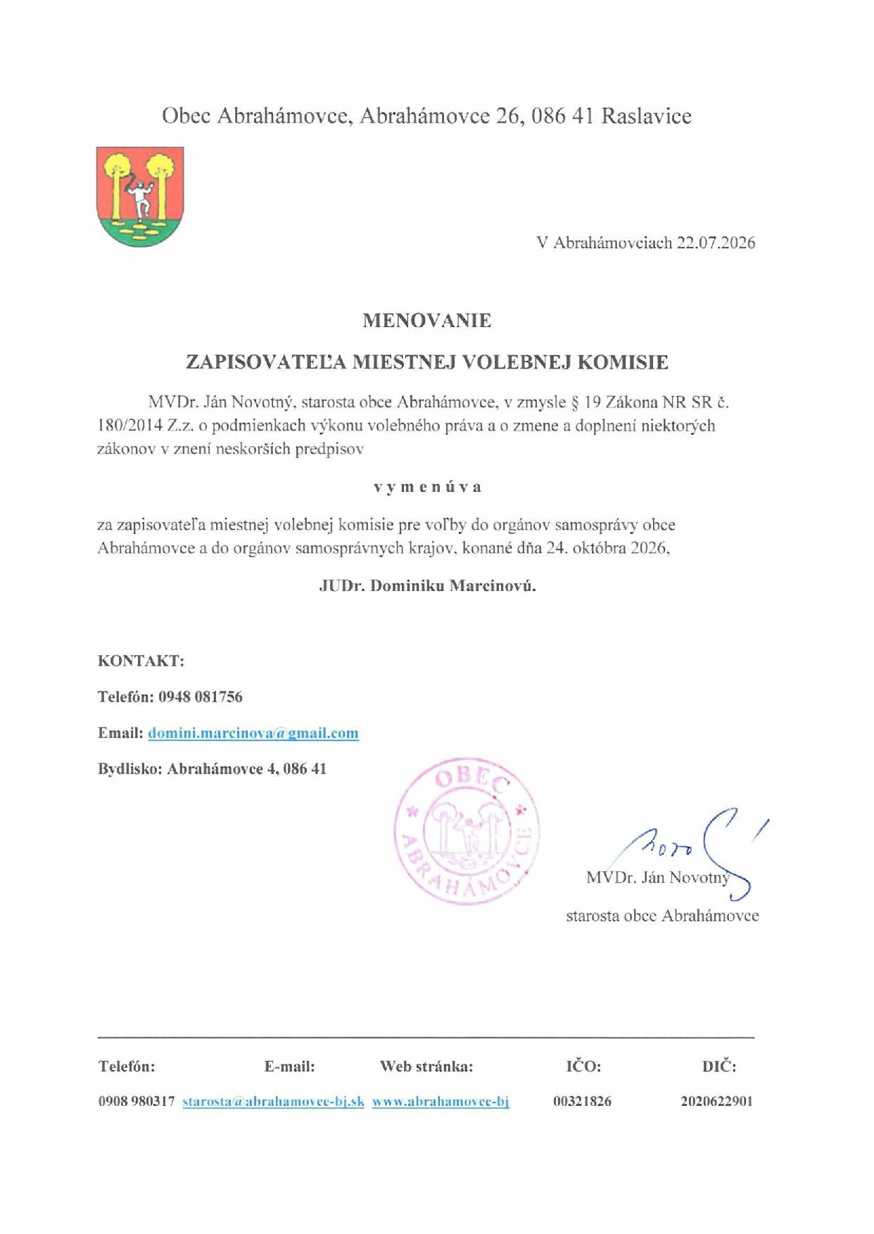 Fotka - Voľby do orgánov samosprávy obcí 2026
